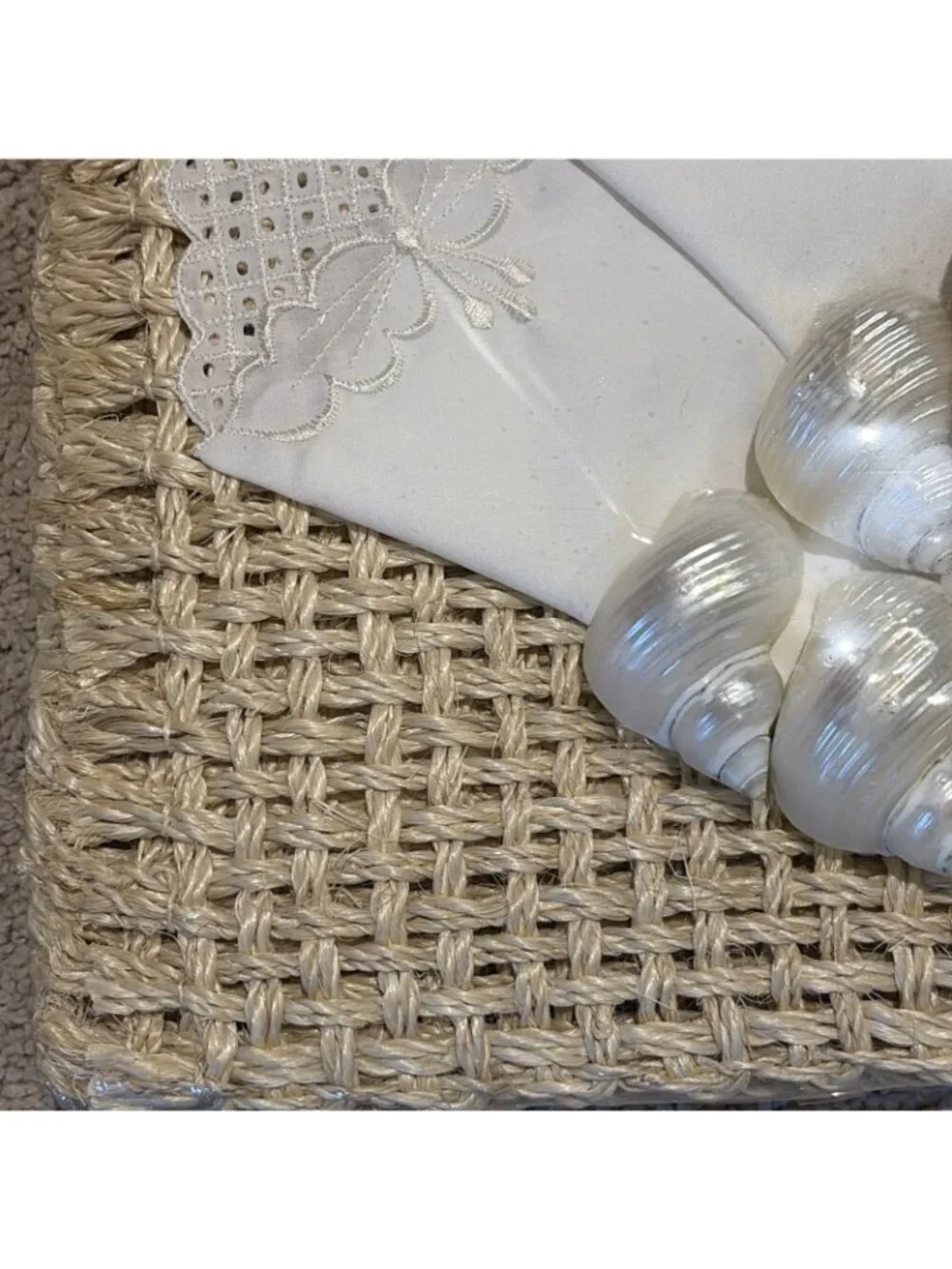 Kultura Woven Ratan Placemat Set With Napkins, Coasters, Decor 6 Place Settings